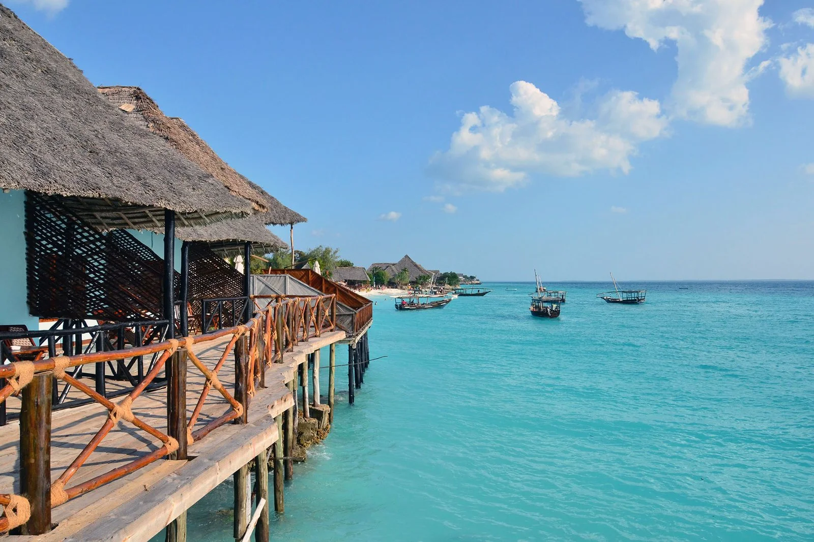 Zanzibar coastline and Indian Ocean